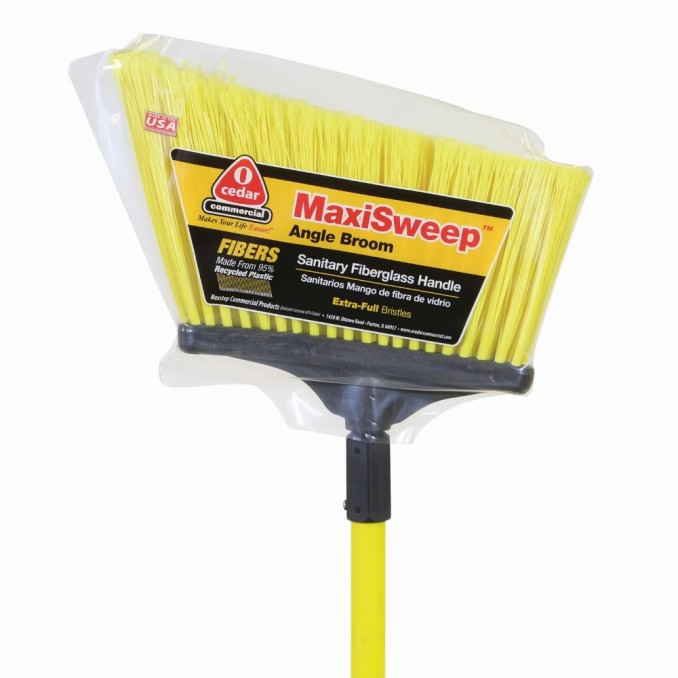 Yellow Flagged MaxiSweep™ Angle Broom in Packaging