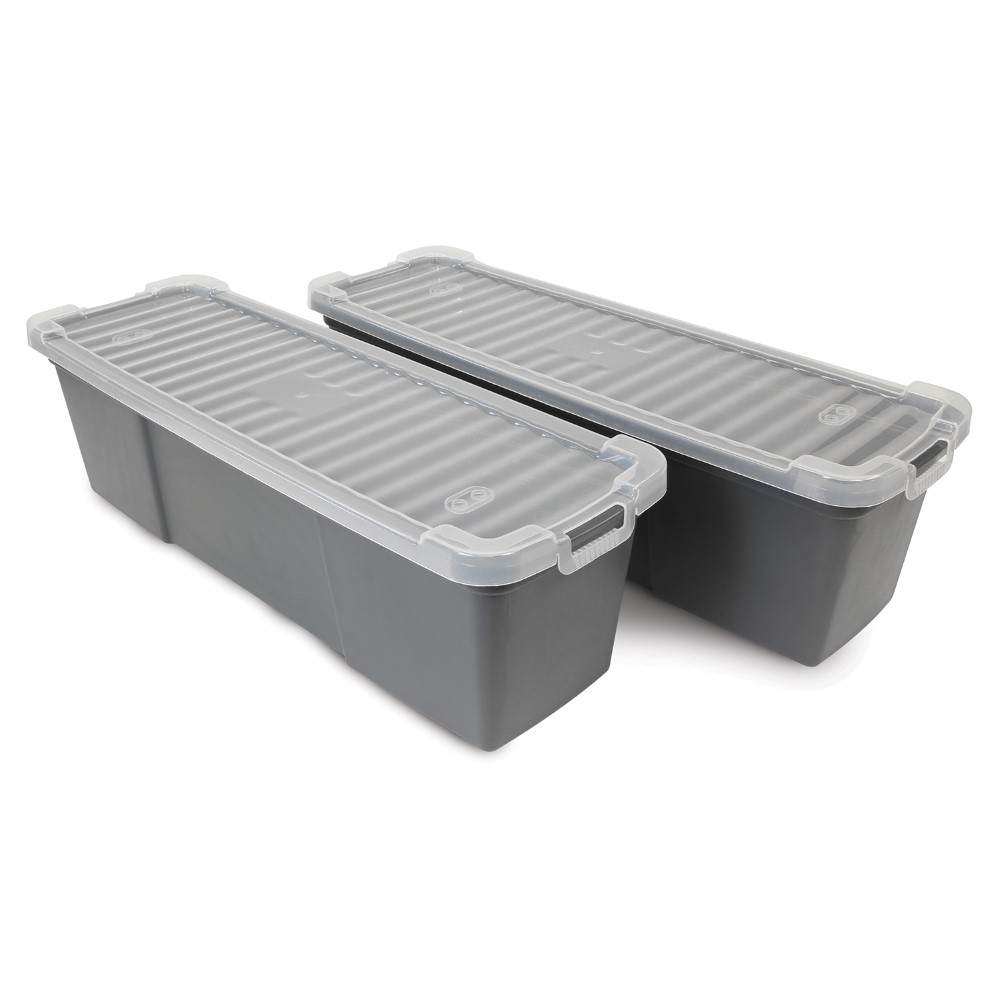 Two, 18-quart charging buckets